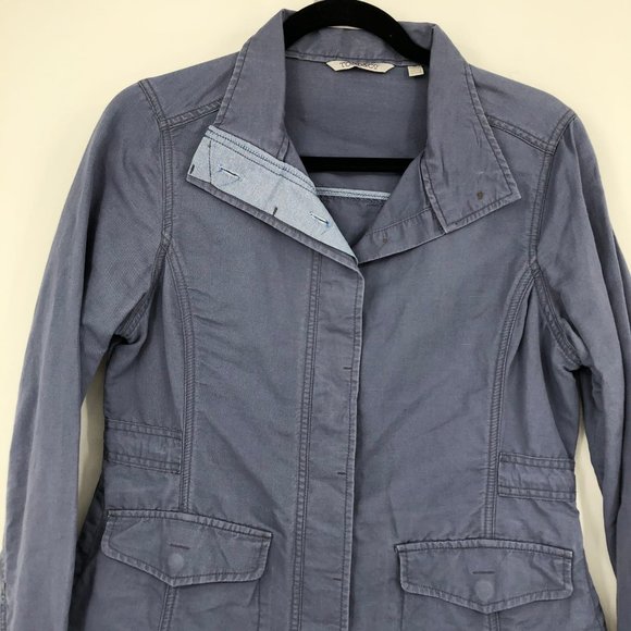 Toad&Co Blue Classic Linen-Cotton Utility Jacket | Perfect for Any Season - Picture 4 of 5